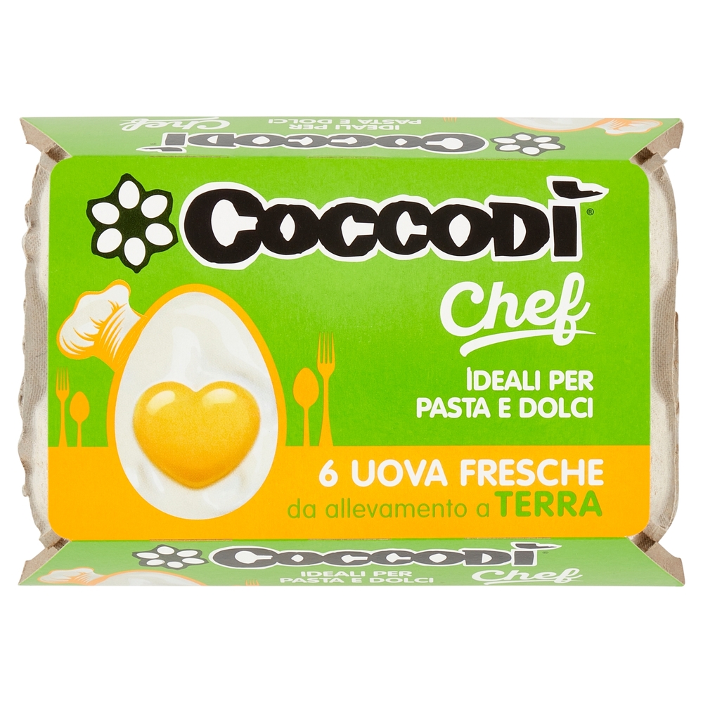 Coccodì Chef 6 Uova Fresche da allevamento a Terra 350 g